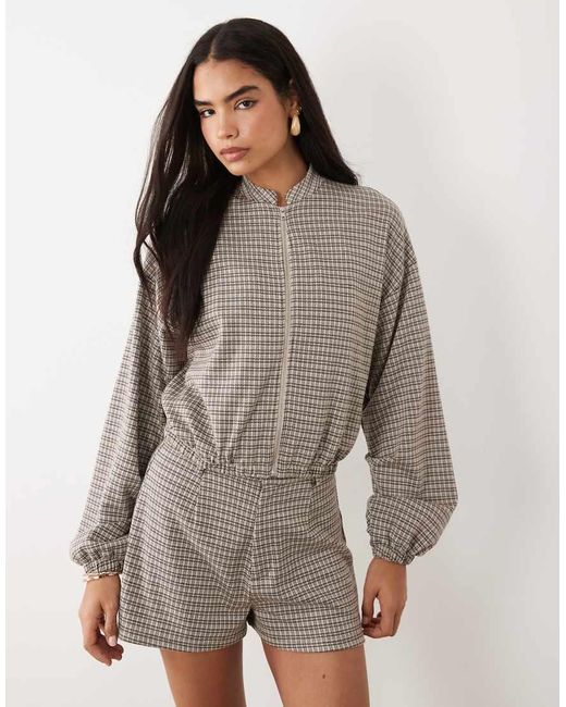 ASOS Natural Mix & Match Brushed Jacket