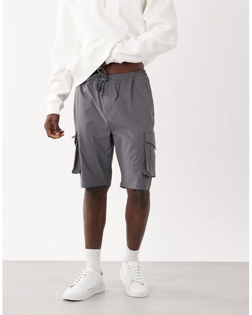 Threadbare White Cargo Shorts for men