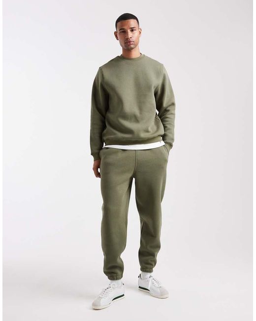 Joggers Caquis Básicos De Corte Tapered De -Verde ASOS de hombre de color Green