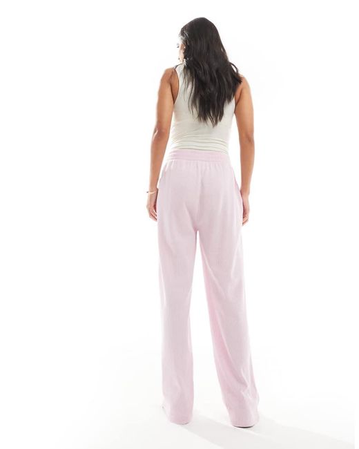 Joggers Lavado De Tejido Gofrado De (Parte De Un Conjunto) ASOS de color Pink