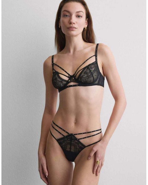 Intimissimi Black Flirt Fearlessly Balconette Bra