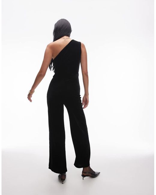 Mango White One Shoulder Straight Leg Jumpsuit