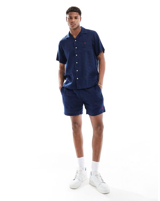 Polo Ralph Lauren – kurzärmliges leinenhemd in Blue für Herren