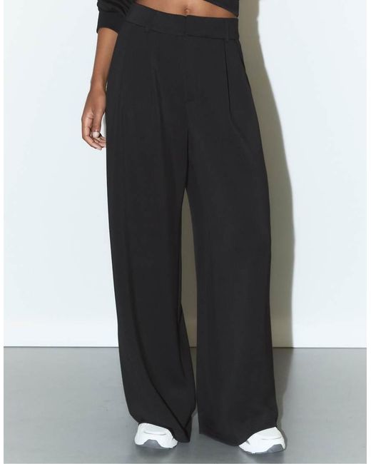 Stradivarius Black Soft-touch Smart Trousers