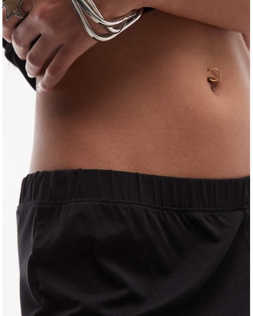 Weekday Black Slouchy Jersey Trousers