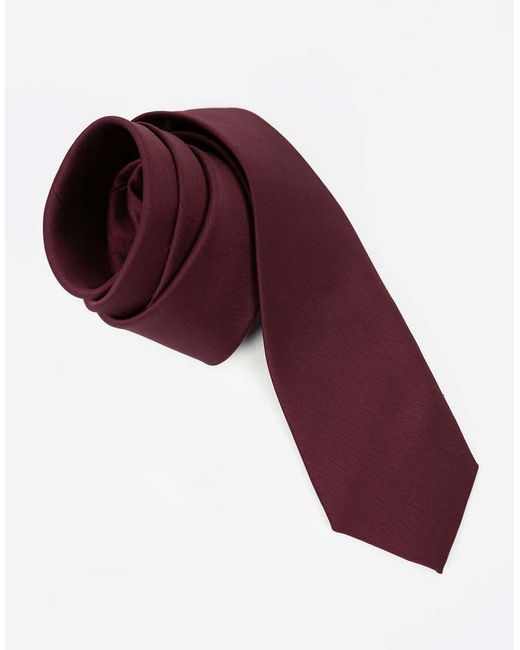 Maya Red Satin Tie Pocket Square Set for men