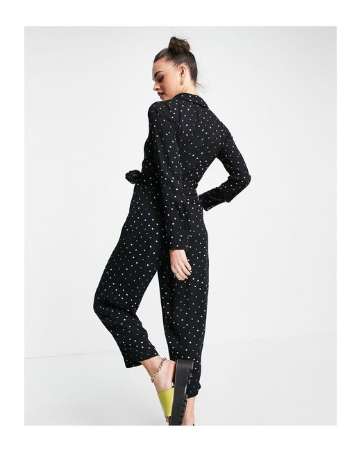 Whistles Star Print Jumpsuit in Black 