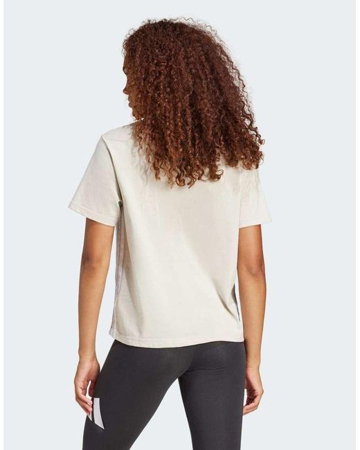 Adidas Originals White Essentials 3-Stripes Cotton Tee