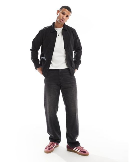 Only & Sons Jack Van Canvas Met Kraag Van Corduroy in het Black voor heren