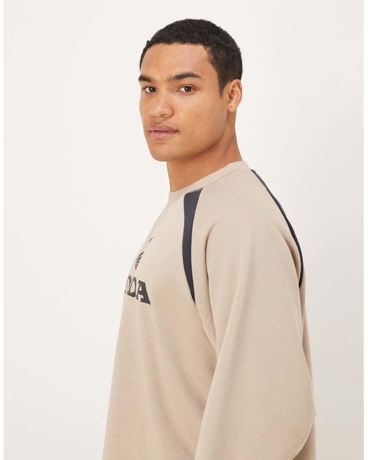 Cotton On Natural Cropped Honda Jt Racing Crew Fleece for men