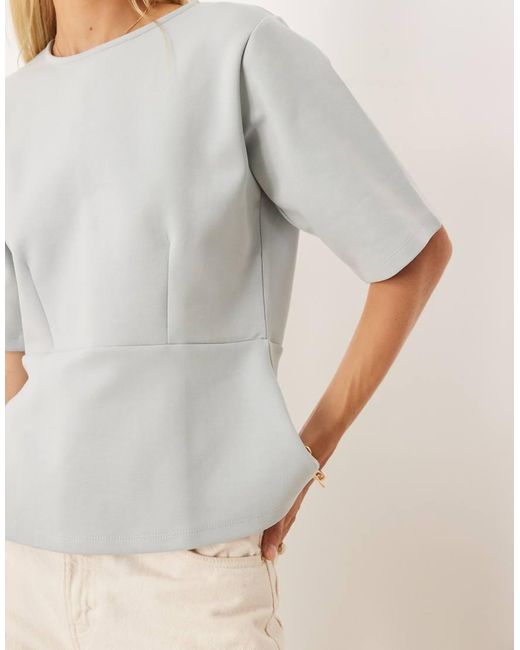 ASOS Gray Loose Boxy Peplum Co Ord Top