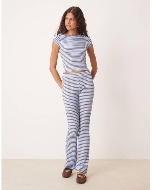 ASOS Top Met Korte Raglanmouwen En Strepen in het Gray
