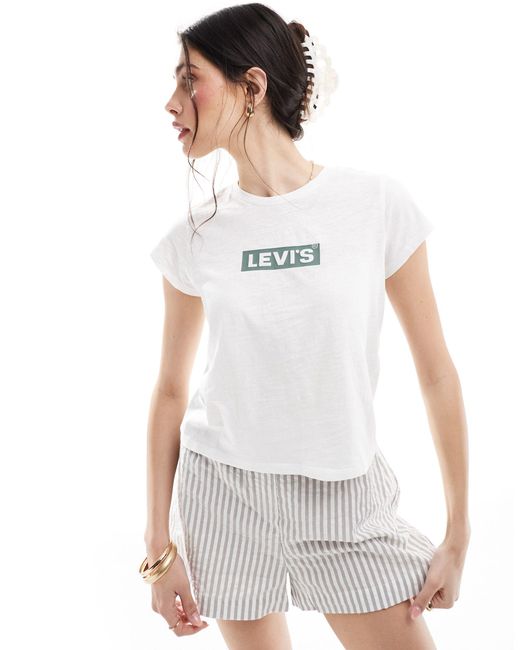 Levi's White Authentic T-shirt With Box Tab Logo