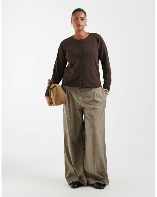 ONLY Brown Button Through Cardigan