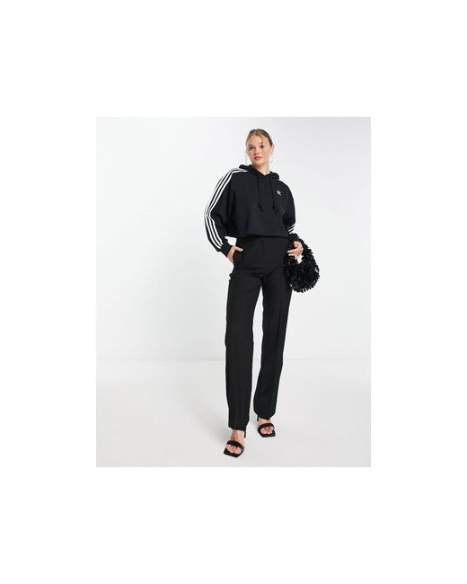 Sudadera corta negra con capucha y diseño de adidas Originals de color Negro  | Lyst