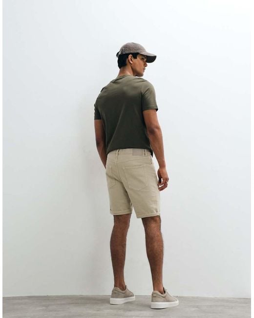 Mango Natural Denim Shorts for men