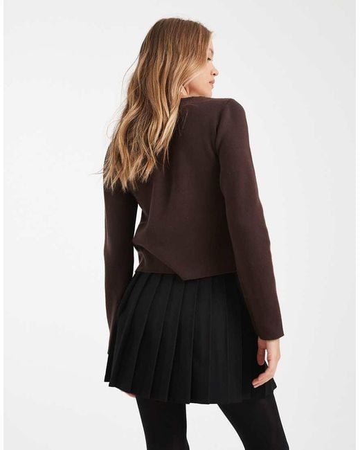 Pimkie Black High Waisted Pleated Hem Skater Mini Skirt