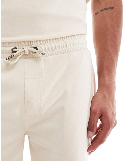 Brave Soul White Cotton Blend T-shirt And Shorts Co-ord Set