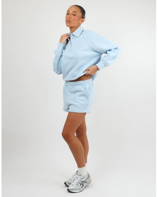 SIMMI Blue Embroidered Polo Sweatshirt