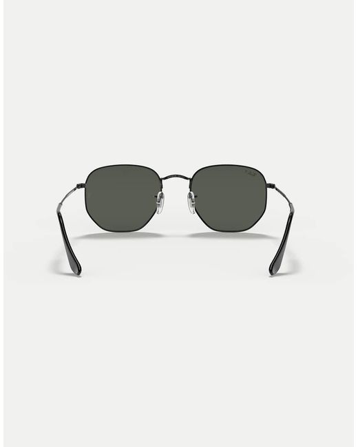 Ray-Ban Black Hexagonal Flat Lenses Irregular Polarised Sunglasses With Lens