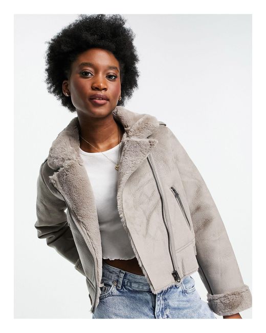 grey faux jacket