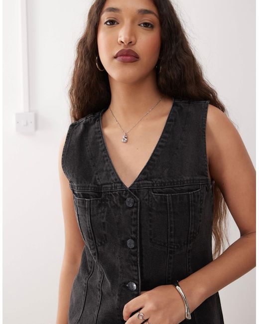 noisy may black dress Asymmetric Slip Dress