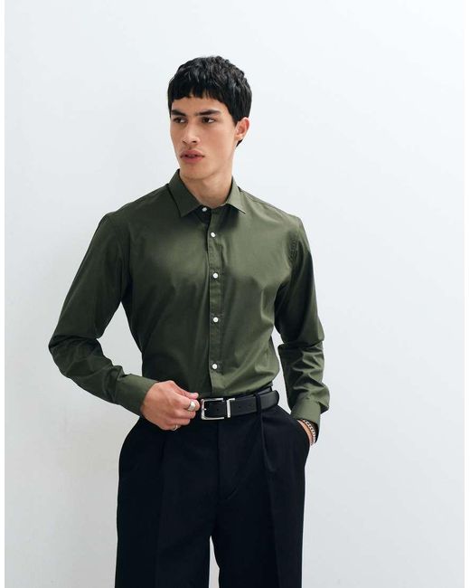 Jack & Jones Green Slim Fit Smart Shirt for men