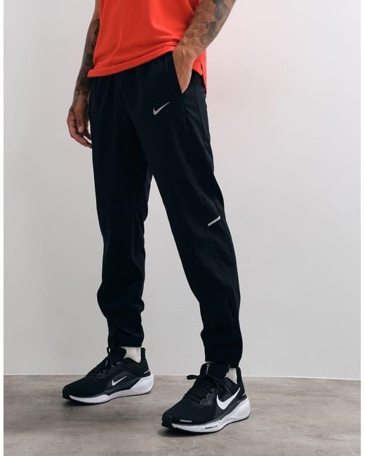 Nike White Miler Dri-Fit Woven Joggers for men