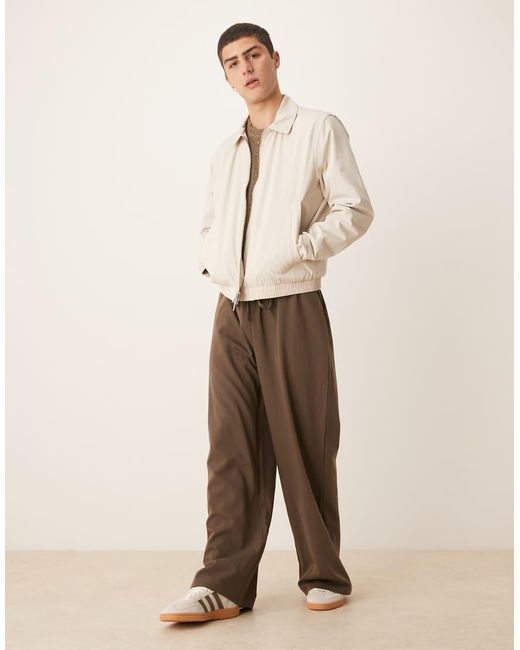 Abercrombie & Fitch Natural Cropped Harrington Jacket