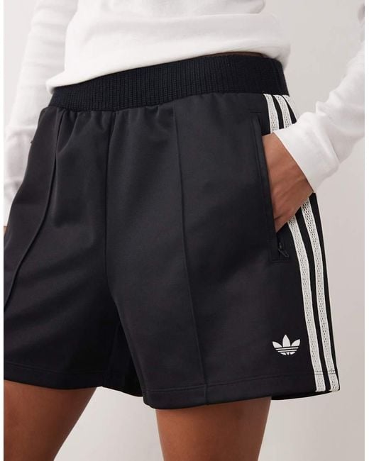 Adidas Originals White Sprinter Shorts With Knitted Crochet Details