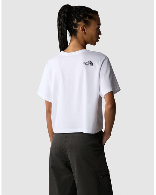 The North Face White W S/s Cropped Easy Tee