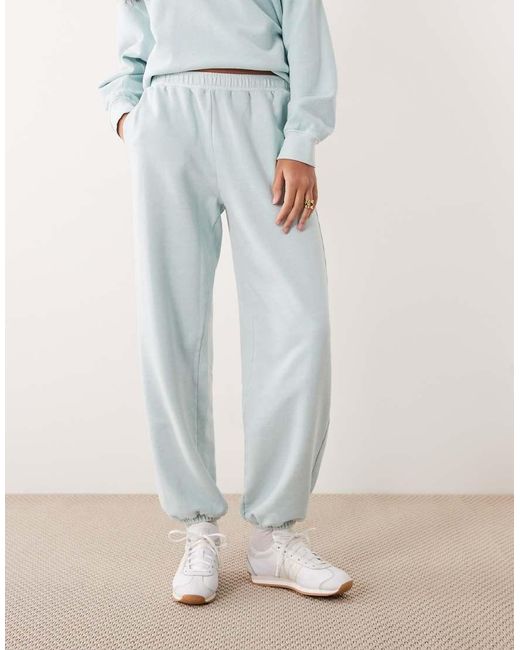 ARKET Blue Co-ord Pure Cotton Adjustable Wide Leg joggers