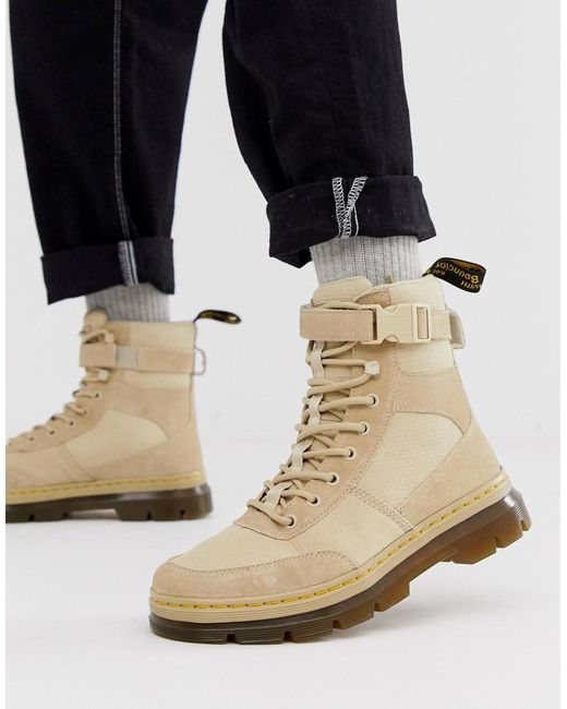 Dr. Martens Natural Combs 7-eye Boots In Sand for men