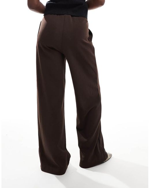 Vila Black Pintuck Wide Leg Trousers