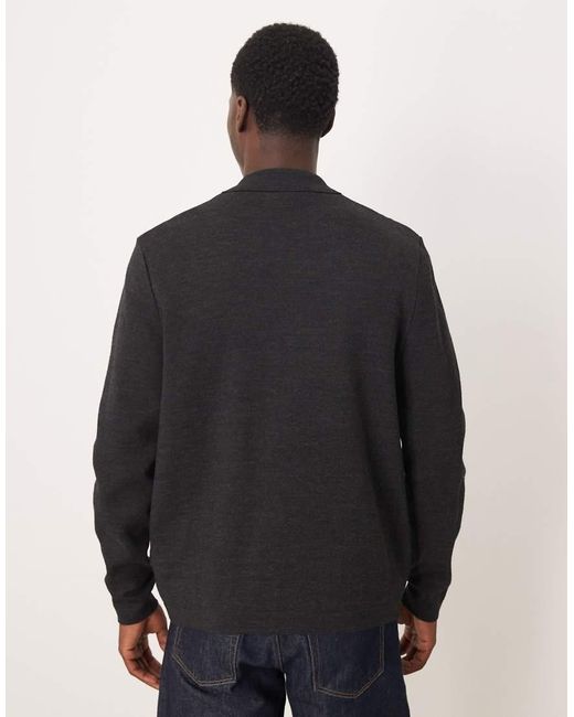 Barbour Blue Oversized Knitted Zip Through for men