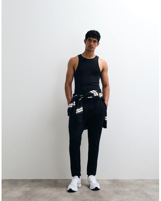 ASOS Blue Essentials Muscle Fit Vest for men