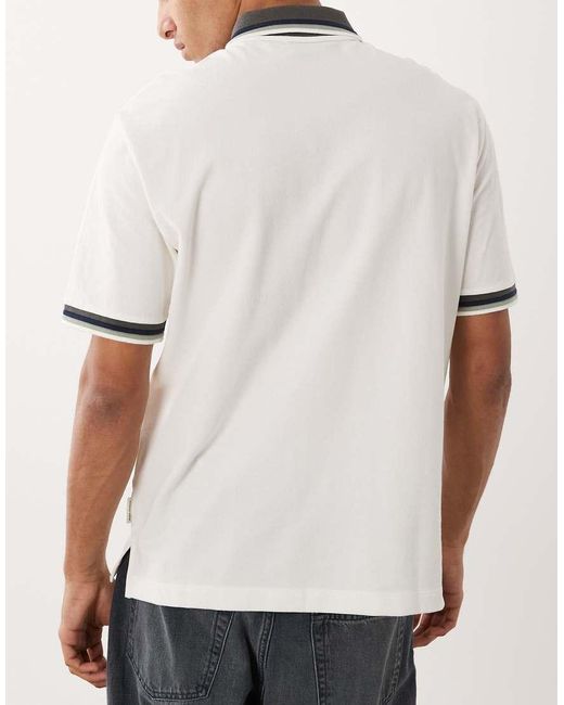 ARMANI EXCHANGE White Logo Polo Shirt for men