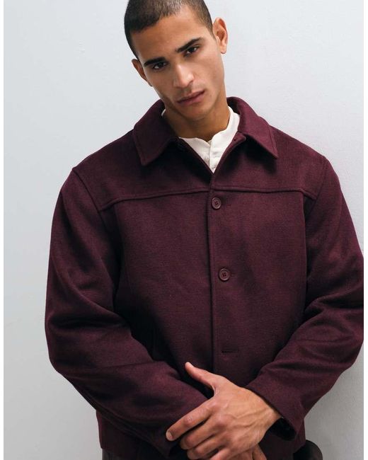 ASOS Blue Wool Look Jacket for men