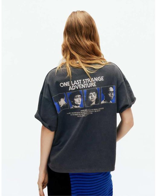 Pull&Bear Blue Stranger Things T-Shirt