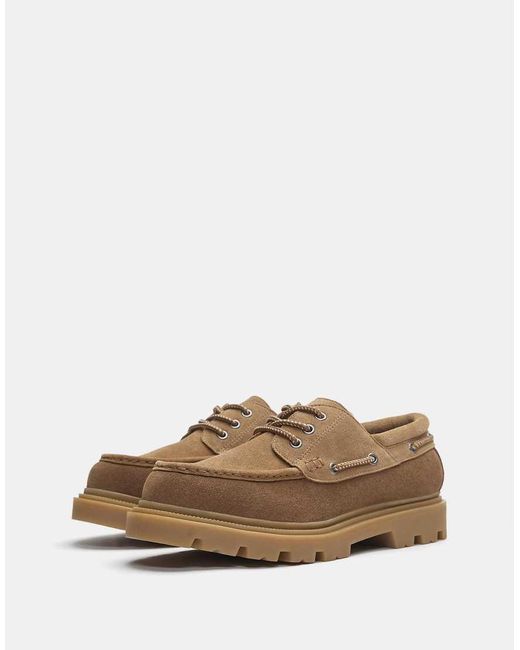 Scarpe Da Barca di Pull&Bear in Brown da Uomo