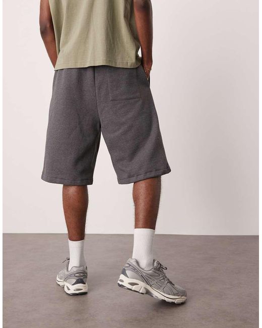 ASOS Gray Heavyweight Longer Length Shorts for men