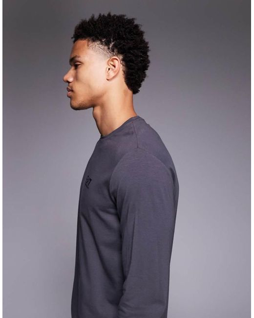 EA7 Blue Armani Train Core Logo Long Sleeve T-shirt for men