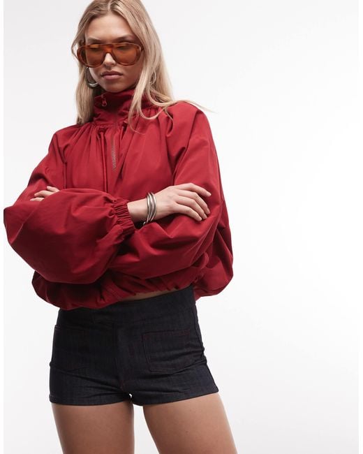 Collusion White Chambray Micro Shorts