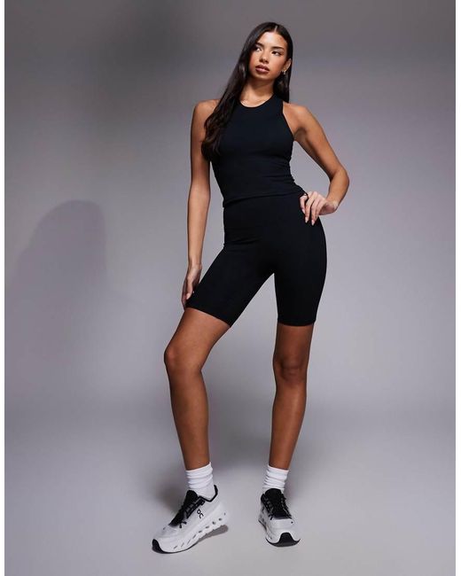 4505 Gray Icon High Waist 8 Inch legging Short