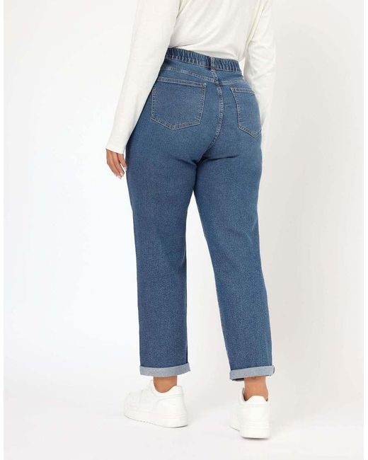 Yours Clothing Blue Boyfriend Jeans
