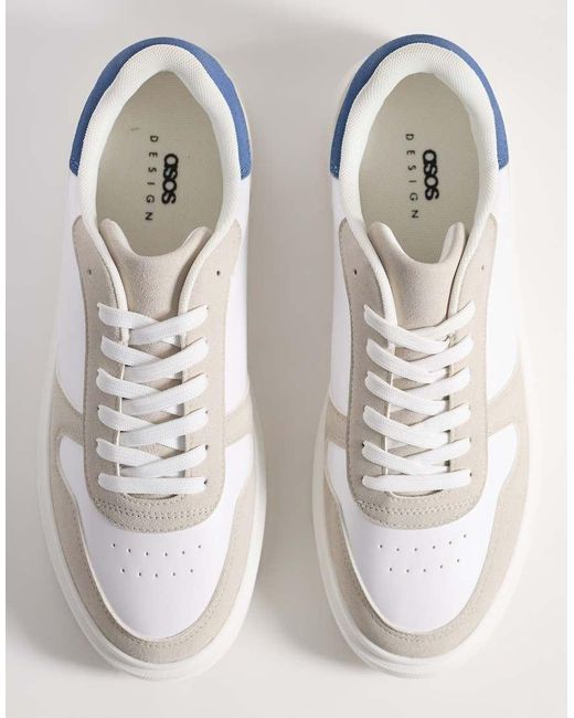 ASOS White Panelled Trainer for men