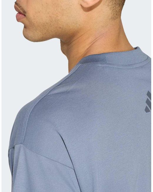Adidas Originals Blue Adi365 Aspyre Running Graphic T-shirt