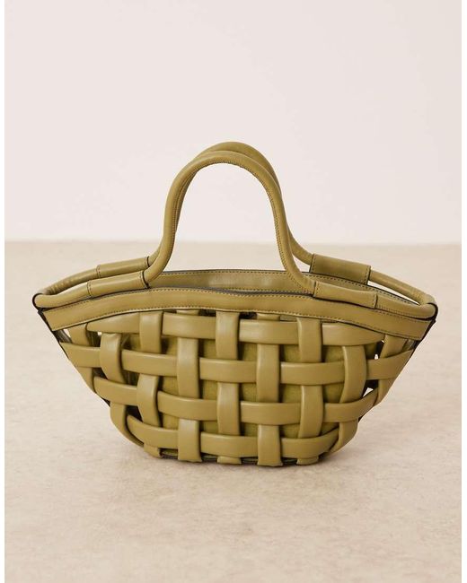 ASOS Natural Puff Weave Tote Bag
