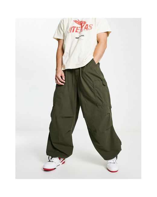 Jaded London Oversized Military Cargo Trousers in White for Men Lyst