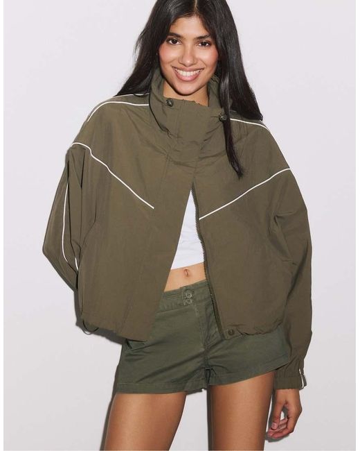 Stradivarius Green Technical Jacket